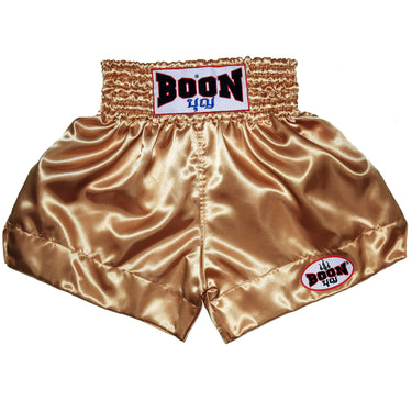 MT01GD Muay Thai Shorts GOLD PLAIN - BOON Sport